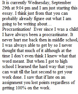 Self-Reflection Essay